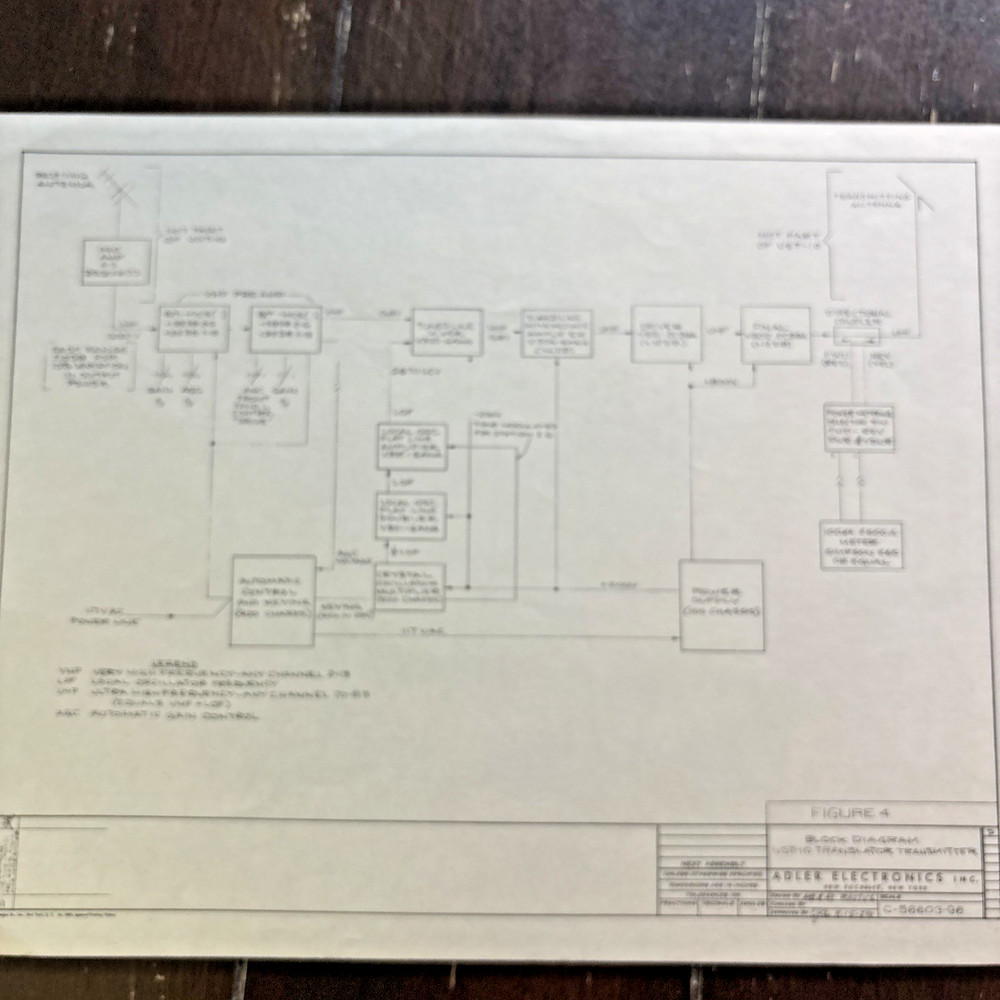 1957 Adler Electronics UST-10 Translator Transmitter Descriptive Paperwork 6 Pg