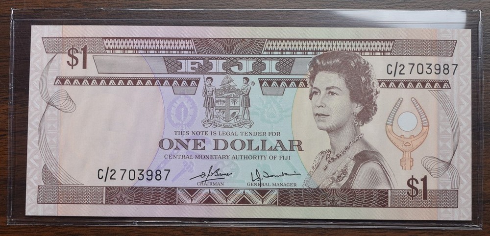 Fiji $1 Note - UNC - CAT - $20
