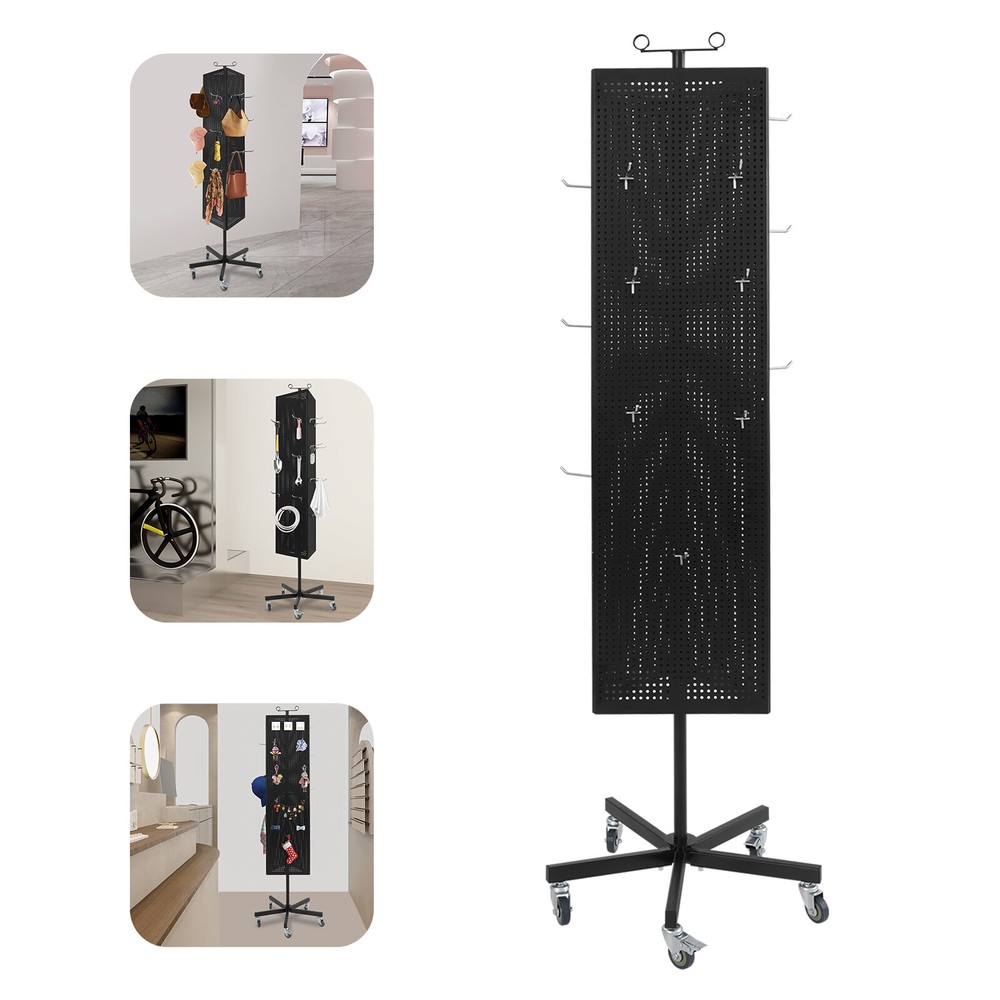 Metal Jewelry Display Stand Mobile Triangular Display Stand DIY Pegboard & Hook