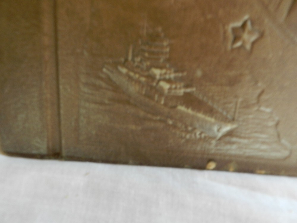 Vintage WW2 Era Scrapbook, Uncle Sam, Plane, Eagle, Ship, Cannon