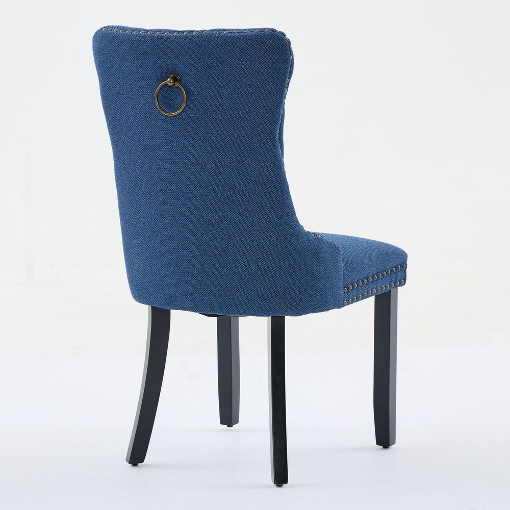 Nikki Collection Modern, High-end Tufted Solid Wood Contemporary Flax Upholste