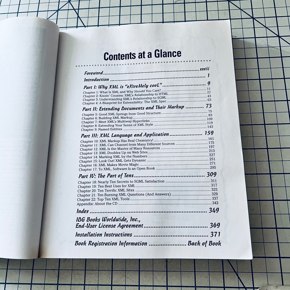XML For Dummies Reference Guide 1997 with CD-ROM IDG Websites Vintage Computing
