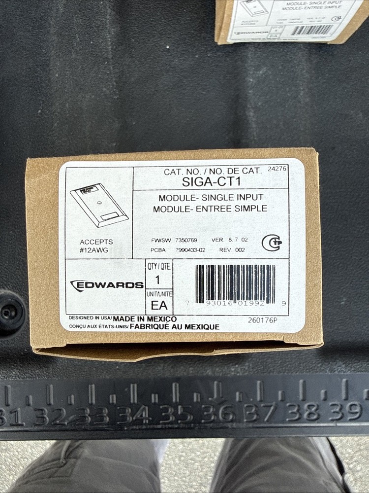 Edwards SIGA-CT1 Single Input Module for Fire Alarm System And Signaling Device