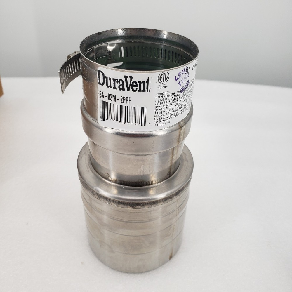DuraVent PolyPro FSA-03M-2PPF Single Wall Gas Vent 3" FNS - 2" PP