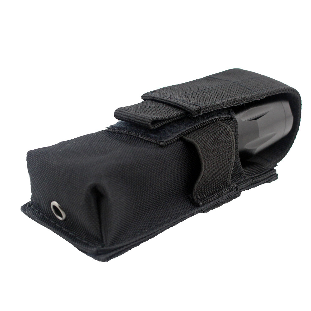 Tactical Utility Tools Knife OC Spray Torch MOLLE Flashlight Pouch Holster BLACK