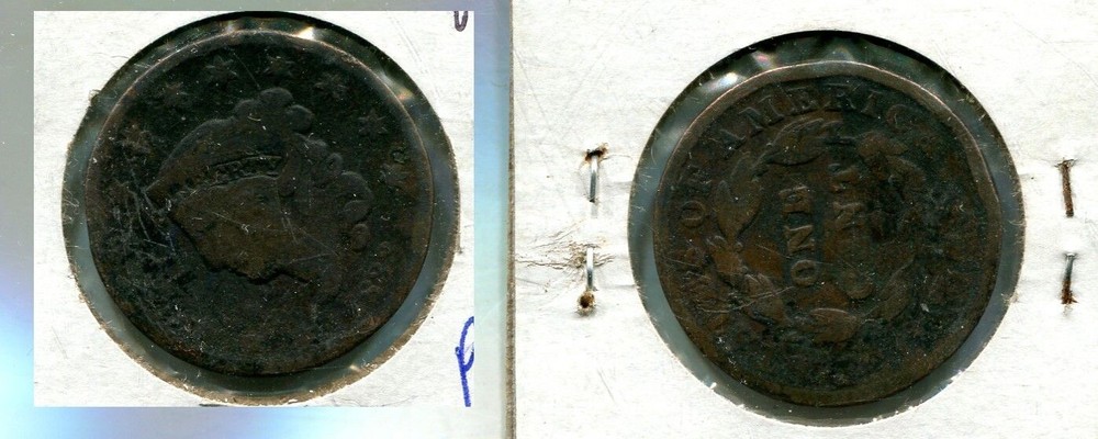 1833 CORONET HEAD LARGE CENT TYPE COIN GOOD 855R