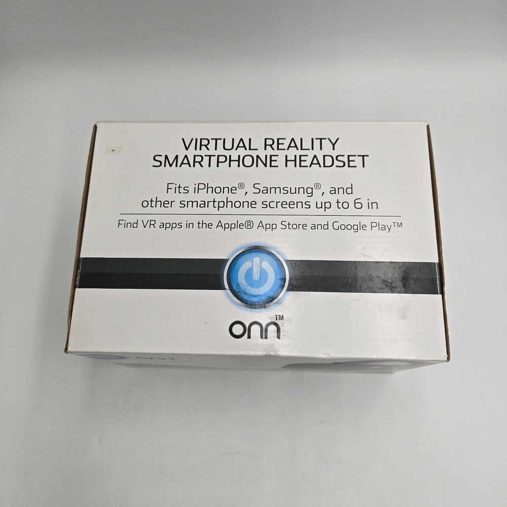 ONN Virtual Reality VR Smartphone Headset for Apple / Android Blue New Open Box
