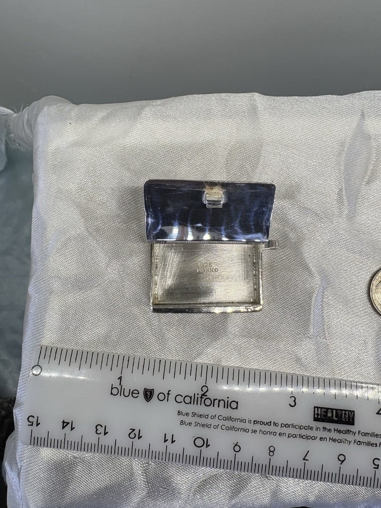 Mexico Sterling Silver Book Small Pill Box