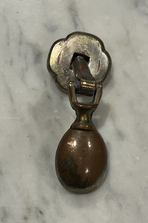 Vintage Brass Drop Pull Handle Ornate Teardrop Drawer Pull Hardware 2.5"