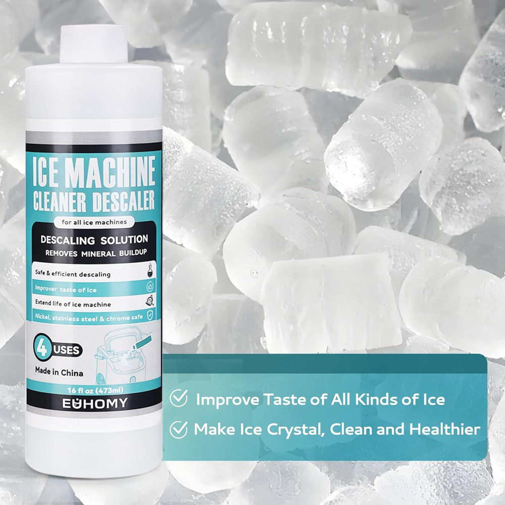 Ice Machine Cleaner Descaler Solution 2 Bottles 16oz (8 Uses) for All Brands