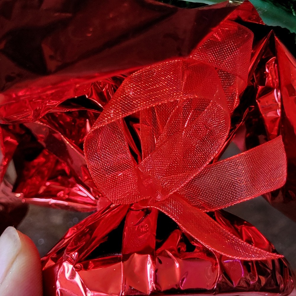 Tinsel 10.5" Tabletop Christmas Tree w/ornaments