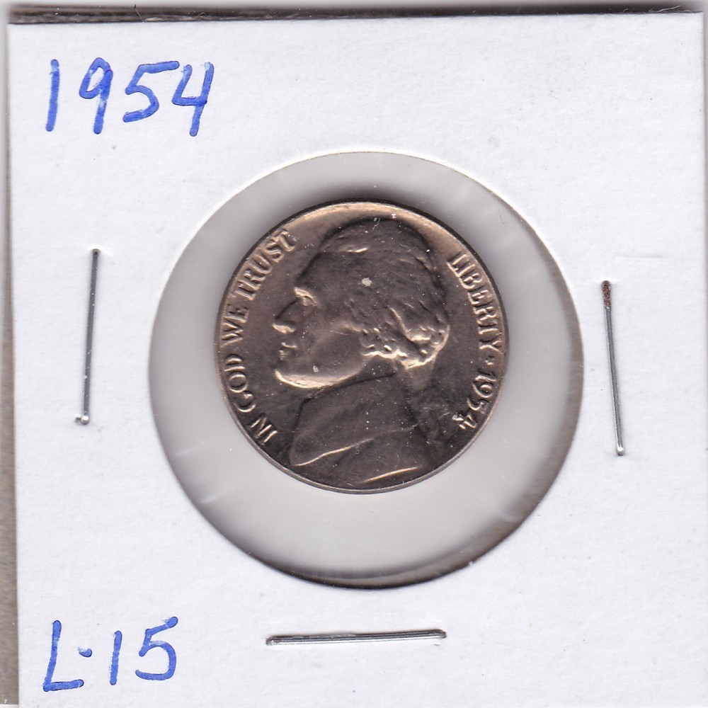 1954 Jefferson Nickel L15