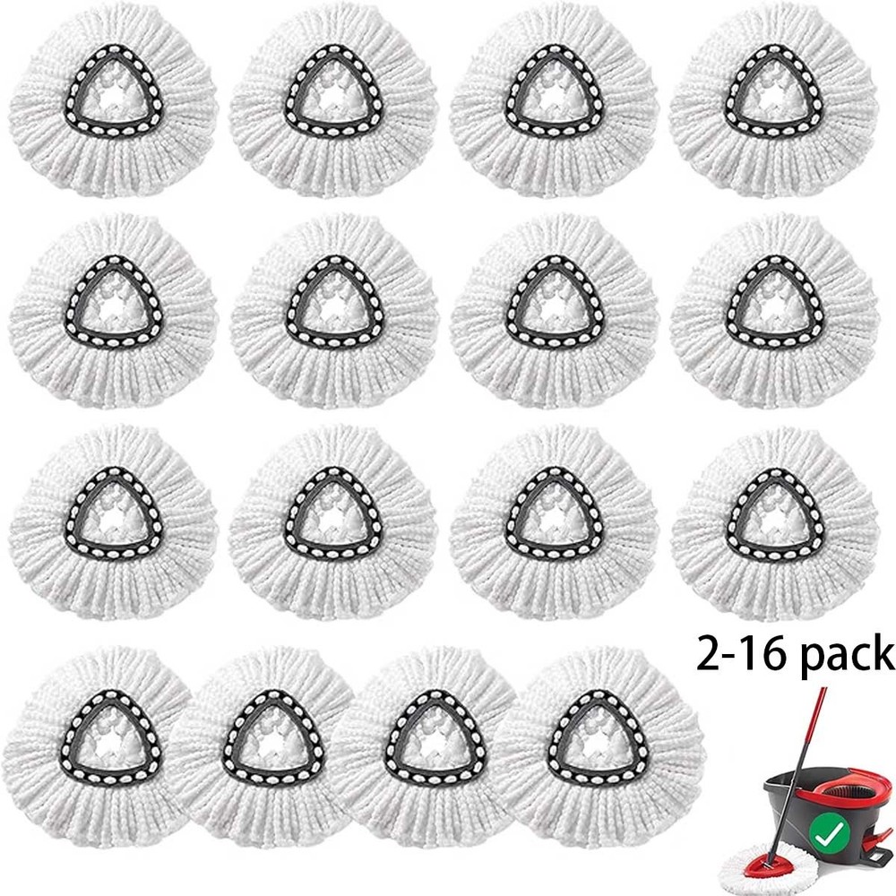 2-16 Pack Replacement Microfiber Mop Head Easy Clean Refill For O-Cedar Spin Mop