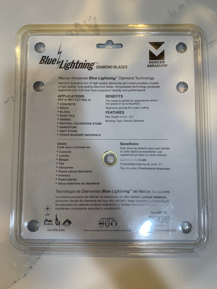 Blue Lighting Diamond Blades 661700