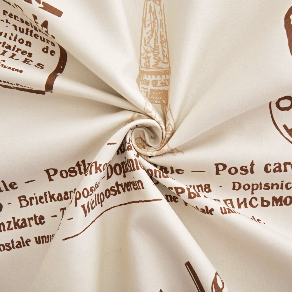 Rayon from Bamboo Deep Pocket 6 Piece Printed Sheet Set, Eiffel Tower Ivory Twin