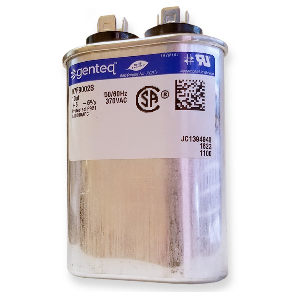 GE 97F9002 - 10 Uf MFD 370 VAC Volt Replacement Oval Run Capacitor