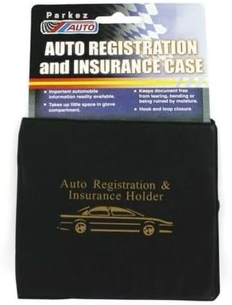 ESSENTIAL Car Auto Insurance Registration BLACK Document Wallet Holders 2 Pack -