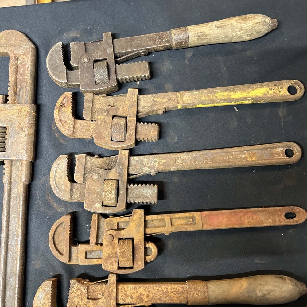 Lot Of 11 Pipe Wrenches