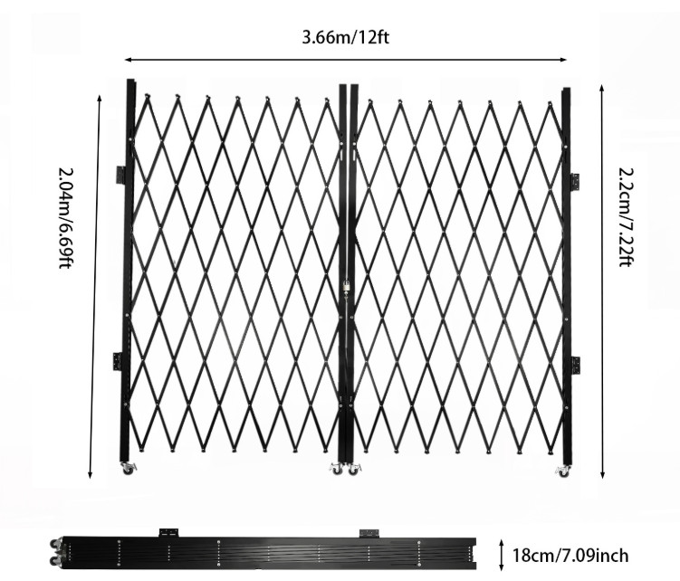 Folding Security Gate Double Folding Door Expand Gate Security Scissor Gate