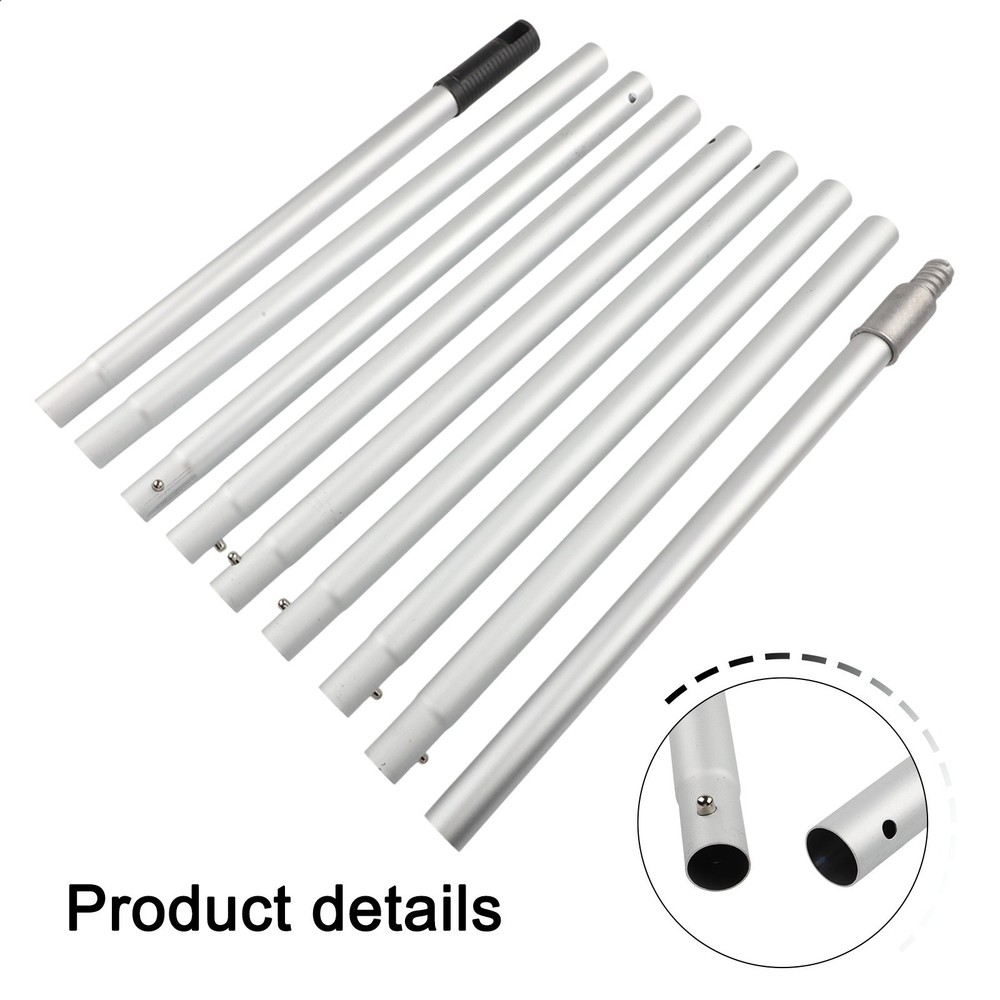12ft Adjustable Pole with 9 Sections for Reaching For High Areas Easily