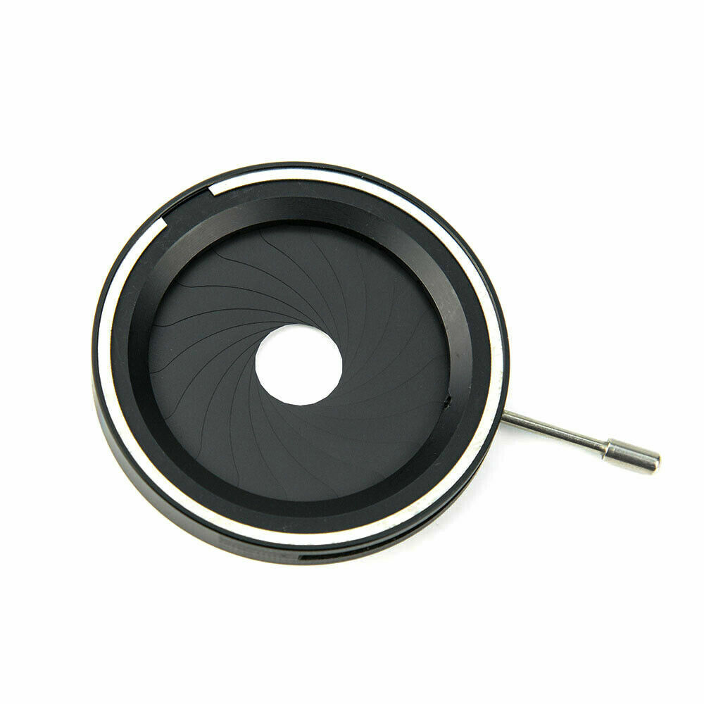 2.5-42mm Optics Iris Aperture Diaphragm Microscope Condenser Camera Adapter