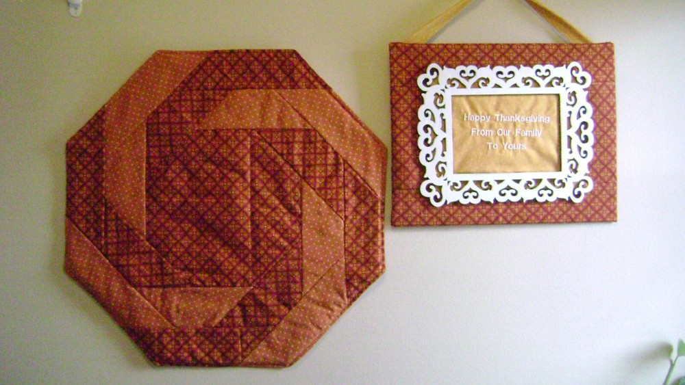 Thanksgiving Greeting Frame with Table Topper