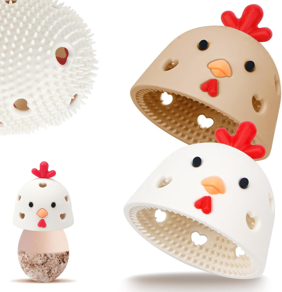 2PCS Silicone Egg Cleaner for Fresh Eggs, Egg Washer for Fresh Eggs, Egg Scrubbe