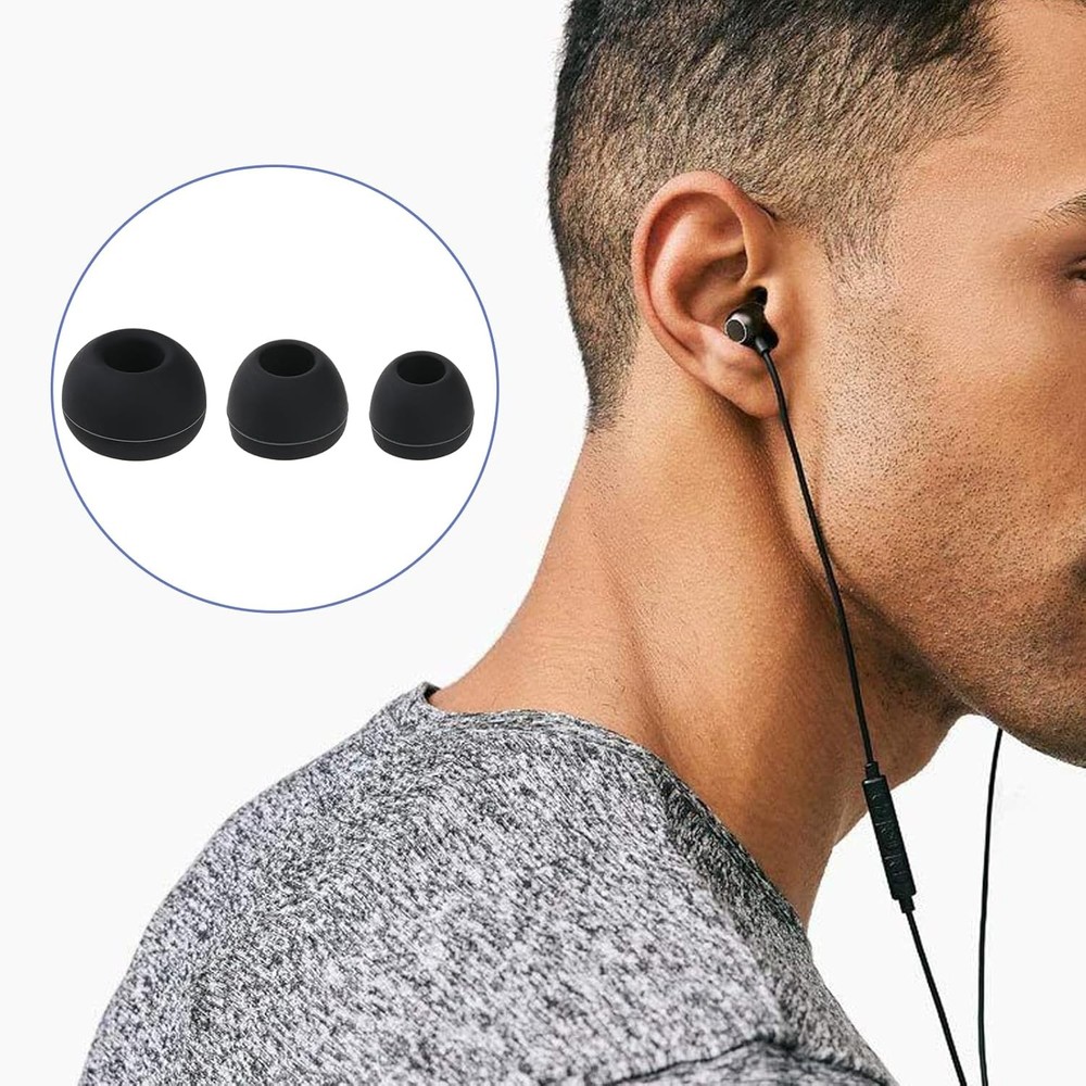 Silicone Earbud Tips Replacement Soft Covers Fit Most Headphones