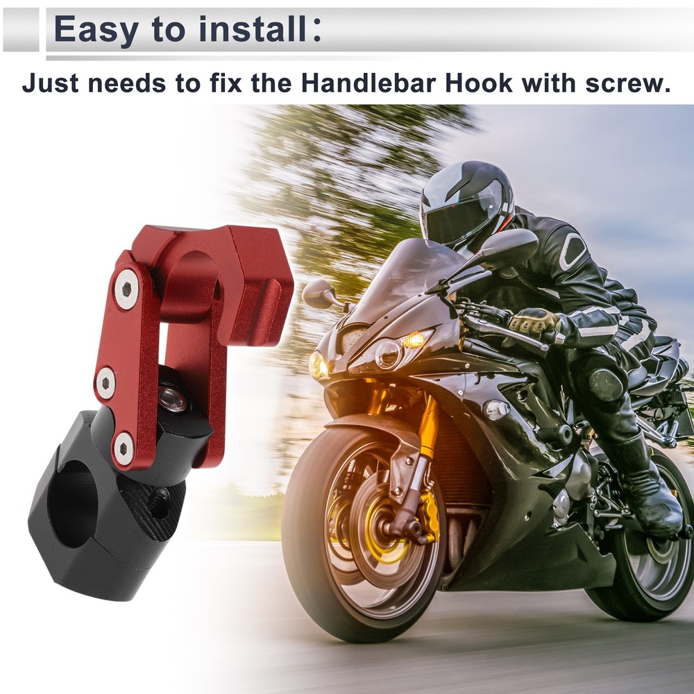 Motorcycle Hook with Key 1 Set Red