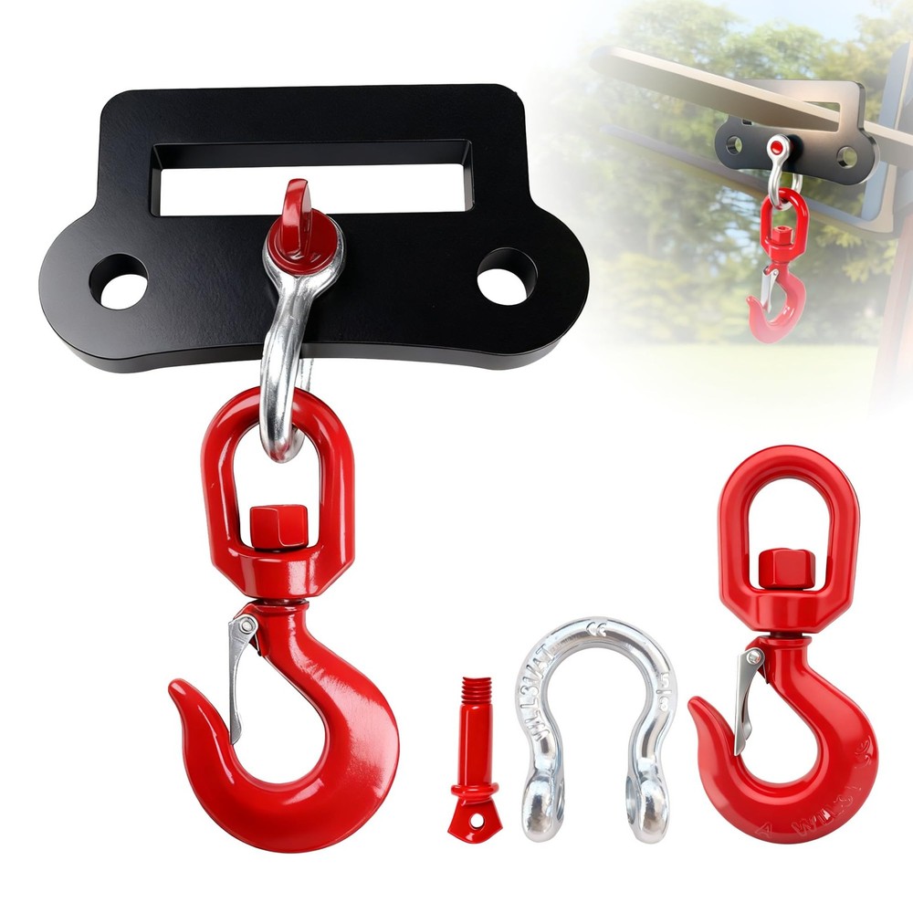 Heavy Duty Forklift Lifting Hook - 6600 LBS (3 Ton) Capacity, Single Fork Mou...