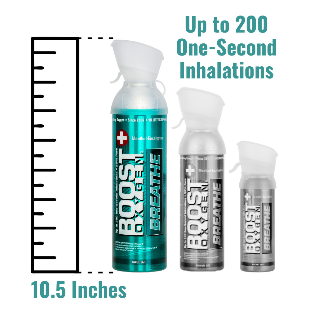 Boost Oxygen Supplemental Oxygen - 10 Liter - Menthol-Eucalyptus - 2 Pack