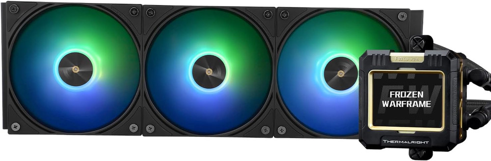 FW360 Black ARGB CPU AIO Cooler,Pc 360 Specification Water Cooler System,Ips LCD