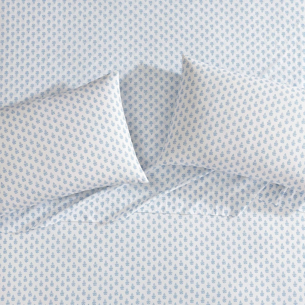 - King Sheet Set, Crisp & Cool Cotton Percale Bedding with Deep Pockets, Lightwe