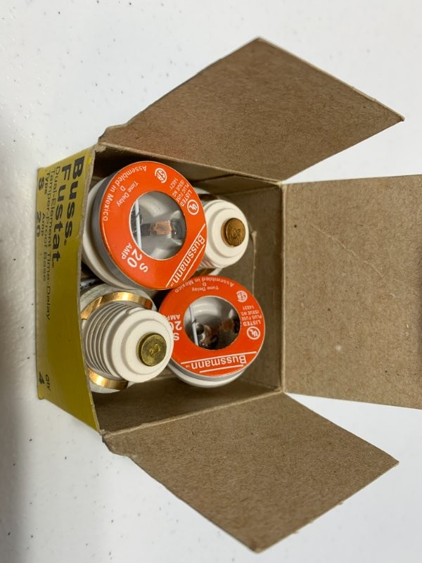 Cooper Bussmann S-20 Plug Fuse 20A Time-Delay