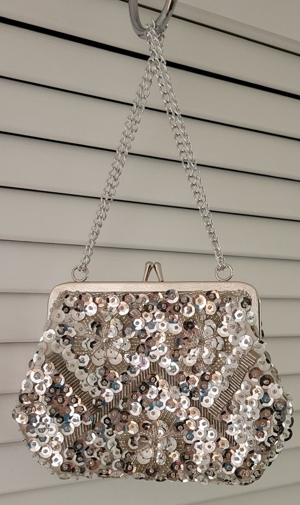 Vintage Sequin Evening Bag 5 X 6.5".