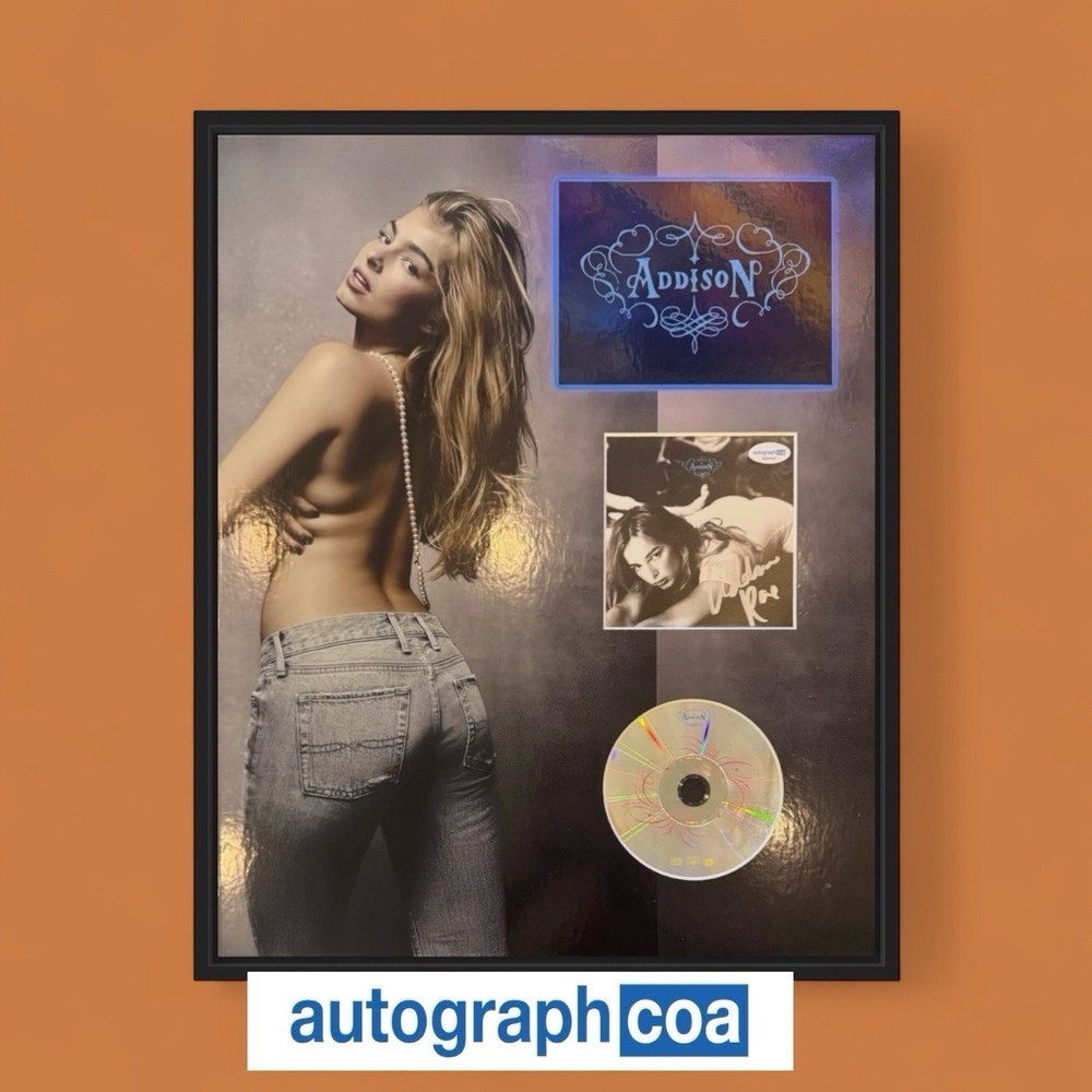 Addison Rae Signed CD Insert "Addison" Framed 16x20 - ACOA