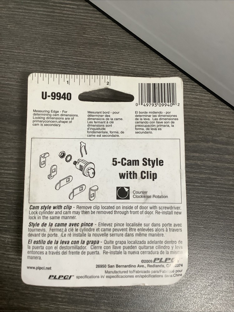 Prime-Line U 9940 ~ Mailbox Lock Replacement ~ Multipurpose Mailbox CAM Lock NOS