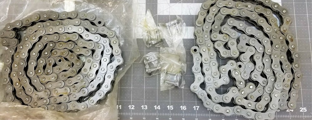 2 each #60 Roller Chains 8 Feet with 4 Connecting Links [C6S4]