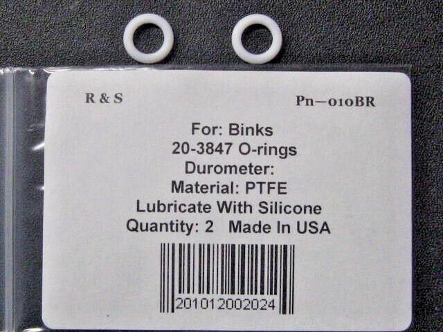 2 Binks Compatible 20-3847 O-rings / R&S 010BR