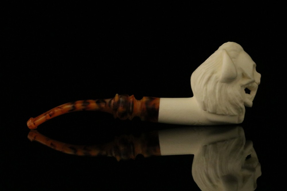 Devil Block Meerschaum Pipe with custom case M1303