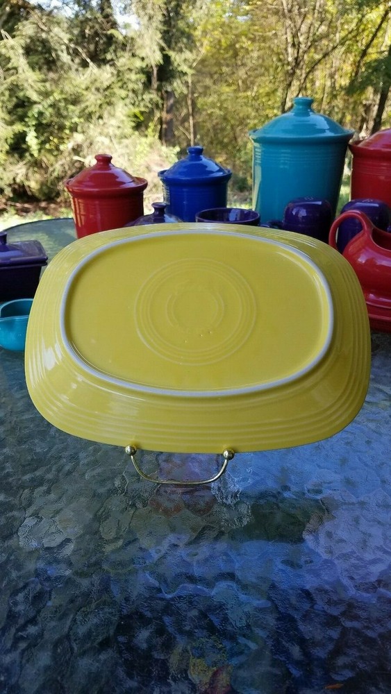 rectangular rectangle SERVING PLATTER PLATE sunflower yellow FIESTA 12" NEW
