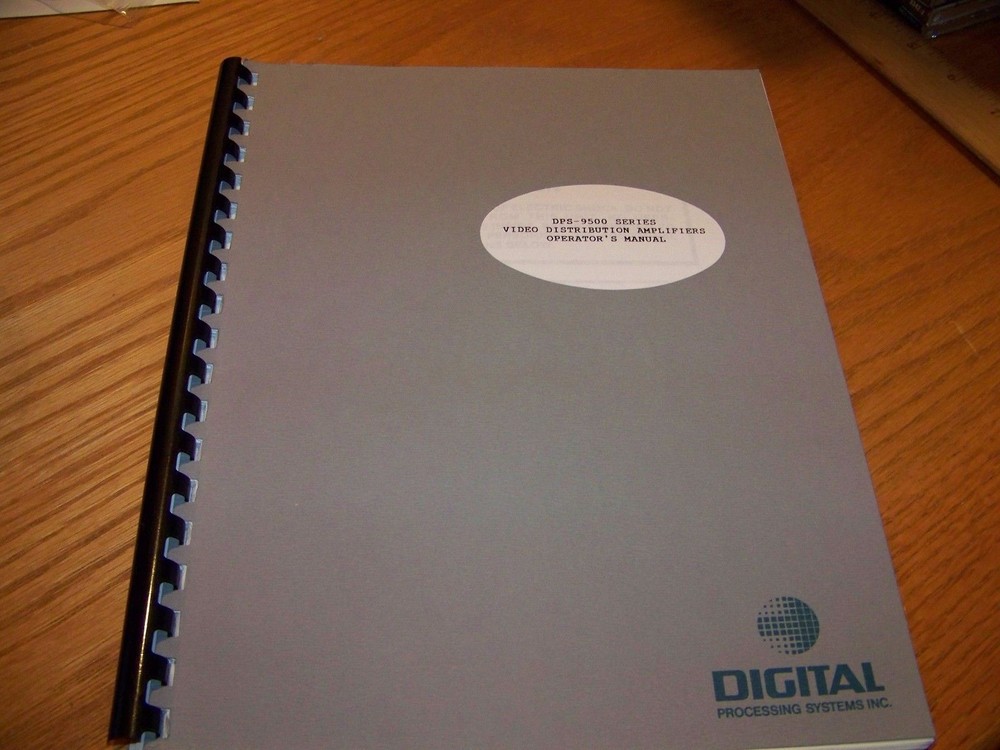 Digital Processing Systems DPS-9500 Series Video DA Operator's Manual