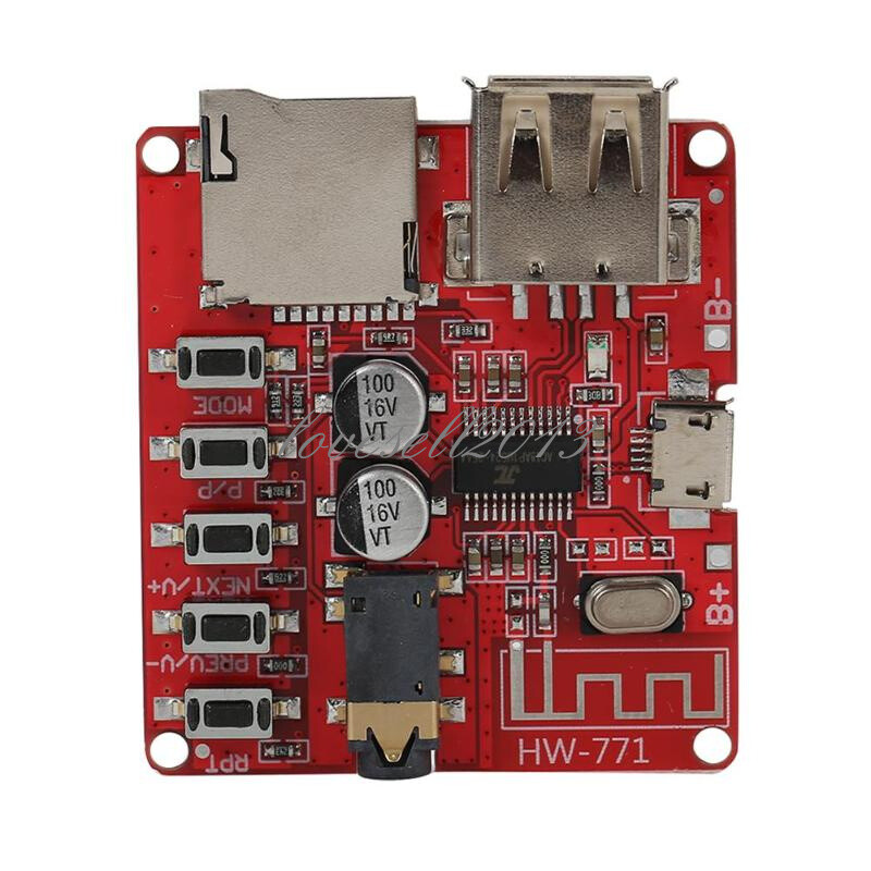 Bluetooth 4.1 Audio Decoder MP3 Player Board Micro USB TF SD Card Module 3.7V-5V