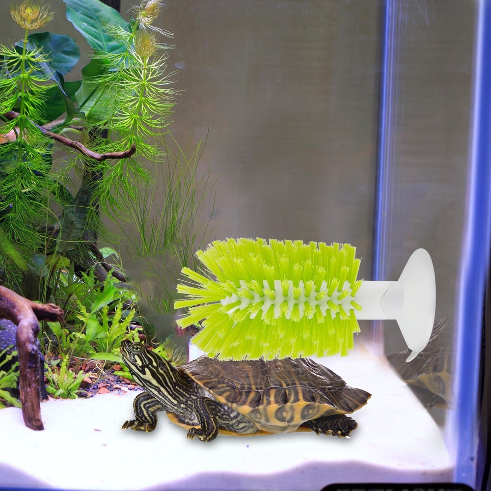 Turtle Brush with Suction Cup Turtle Shell Cleaning Brush Turtle Scrub Scratc