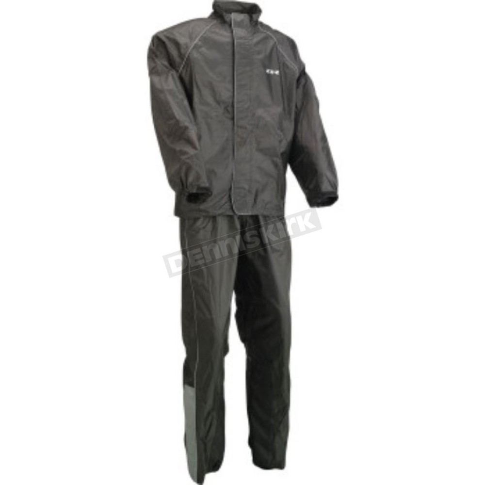 Z1R Men's Black 2-Piece Rainsuit