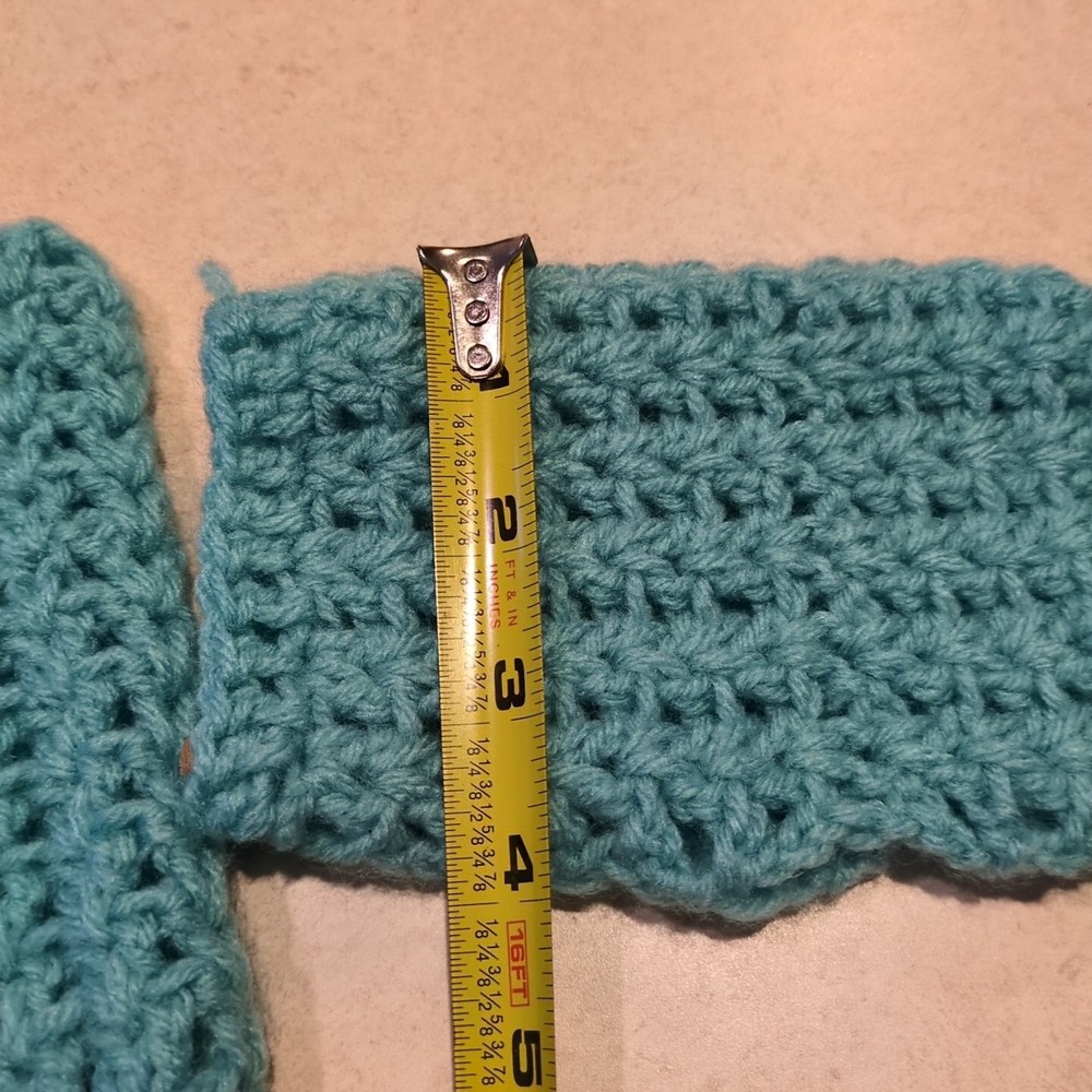 Handmade Crocheted Handwarmer Aqua NEW
