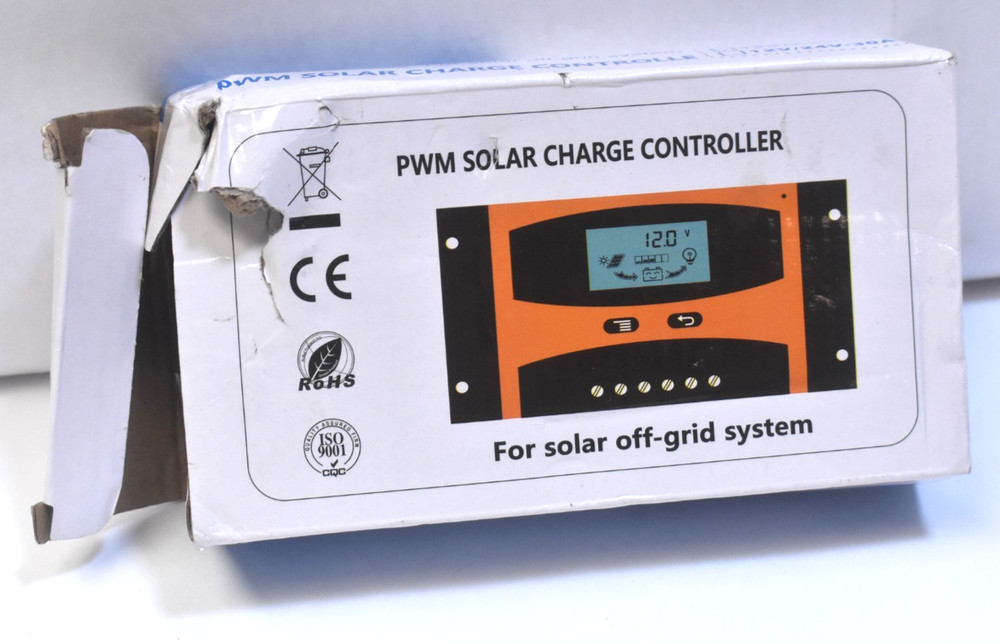 PWM Solar Charge Controller For Solar Off Grid System Orange/Black LCD Display