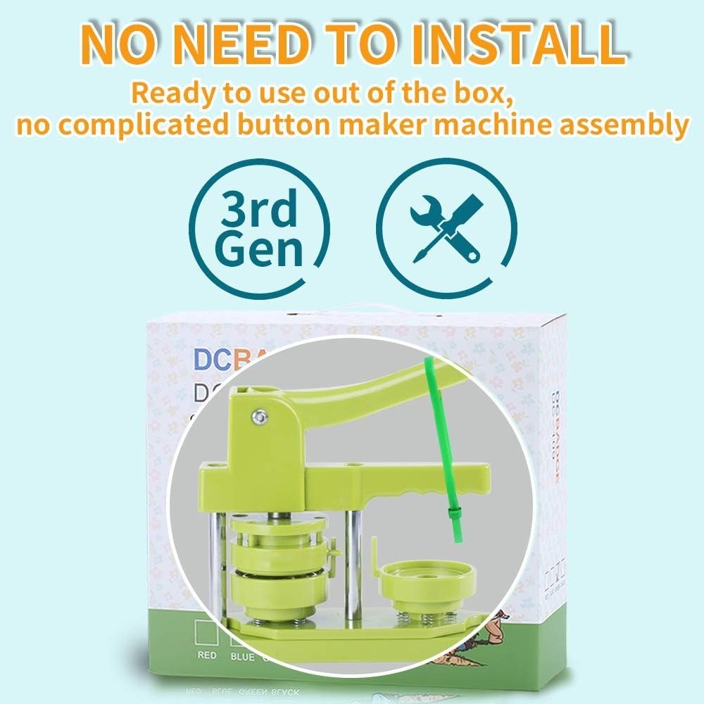 58mm Button Maker Kit with Circle Cutter & Magic Book for Creative Projects