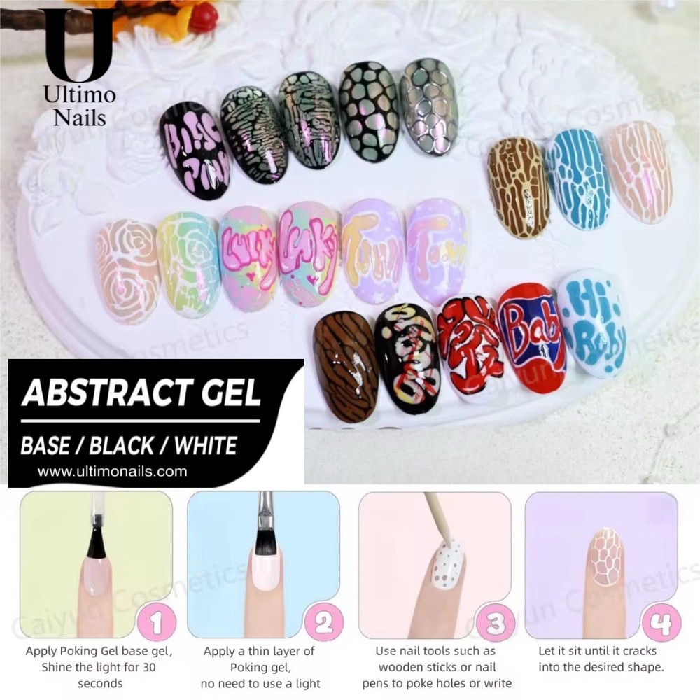 Abstract Base , White And Black Gel Último 15ml