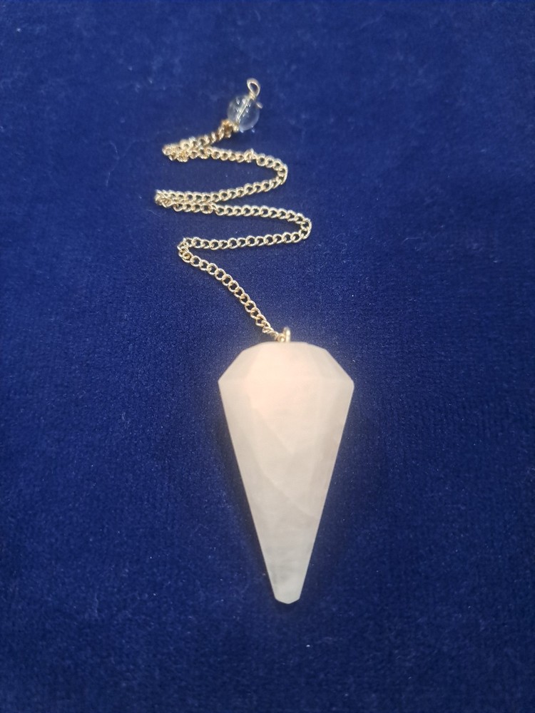 Rose Quartz dowsing crystal pendulum
